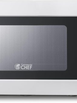 Commercial CHEF CHM990W 900 Watt Counter Top Microwave Oven, 0.9 Cubic Feet, White Cabinet