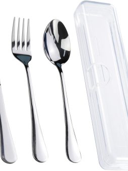 Travel Utensils With Case, Stainless Steel Reusable Portable Utensils Set With Case, Lengnoyp Travel Silverware Set